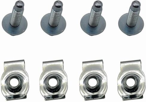 PartsFlow 4pcs Silver Front Bumper Outer Bracket Bolt U-nut Set For 2011-2016 Ford F250 F350 F450 F550 Super Duty Trucks - Bolt Set - Hardware - Automotive Repair and Maintenance in Saudi Arabia