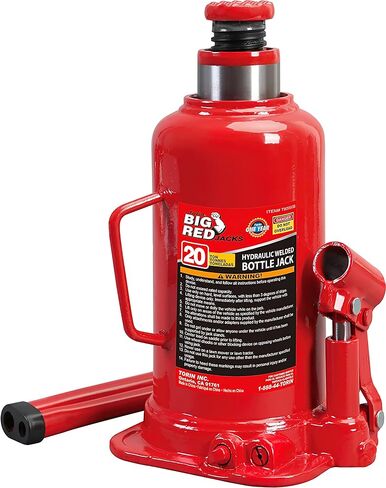 BIG RED ATH91207AR-1 Torin Welded Hydraulic Stubby Low Profile Bottle Jack, 12 Ton (24,000 LBs) Capacity, Red in Saudi Arabia