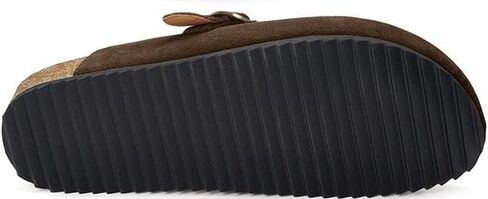 ZUSERIS Women's Suede Clogs Leather Mules Cork Footbed Potato Shoes Comfort Slip on Sandals with Arch Support in Saudi Arabia
