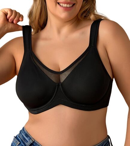 Minimizer Bras for Women Full Coverage Womens T-Shirt Unlined Bra with Underwire for Heavy Breast in Saudi Arabia