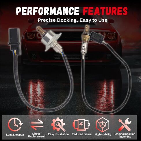 2pcs مستشعر الأوكسجين في المنبع والمصابح المباراة المتوافق مع Kia Forte Optima Sorento Sportage 2011-2016 ، Hyundai Santa Fe Sonata Tucson 2010-2014 ، استبدل 392102G100 392102G200 in Kuwait