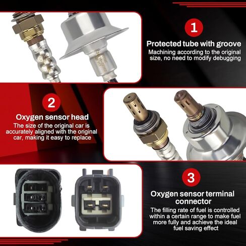 2pcs مستشعر الأوكسجين في المنبع والمصابح المباراة المتوافق مع Kia Forte Optima Sorento Sportage 2011-2016 ، Hyundai Santa Fe Sonata Tucson 2010-2014 ، استبدل 392102G100 392102G200 in Kuwait