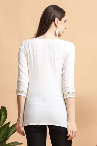 القطن النسائي القصيرة Kurti I التطريز Short Kurti للبنات غير الرسمية in Saudi Arabia