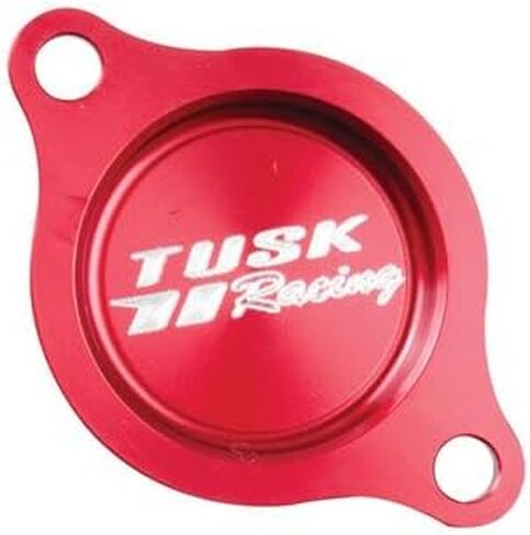 غطاء مرشح زيت الألمنيوم Tusk Red متوافق مع Honda CRF250R 2018-2026 in Saudi Arabia