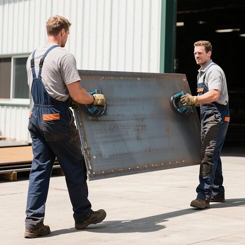 رافع أكواب شفط زجاجية كهربائية من سيسي مع بطاريتين، أداة شفط بلاط 8 بوصة، أكواب شفط كهربائية شديدة التحمل بسعة 600 رطل لرفع الزجاج الكبير والبلاط والمعادن والأثاث (عبوة واحدة) in Kuwait