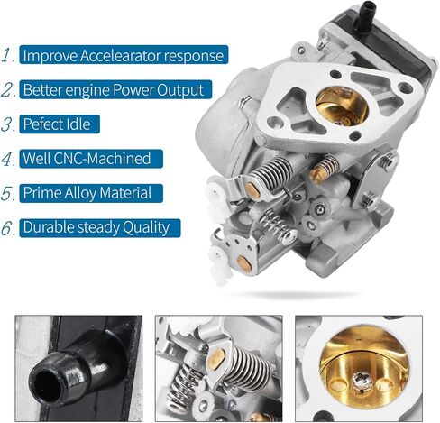 Kipa Carburetor Assembly Kit For Tohatsu Nissan 2-stroke 9.8HP M9.8 NS9.8 Outboard Engine 3B2-03200-1 3K9-03200-0 3G0-03200-0 3B2032001 3K9032000 3G0032000 3B2032001M 3K9032000M 3G0032000M in Saudi Arabia