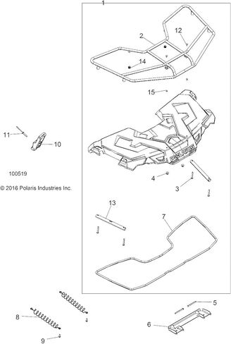 حامل Polaris ATV مع مجموعة المقابس ، الأمامية ، الجزء الأصلي OEM الجزء 2636944-070 ، الكمي 1 in Saudi Arabia