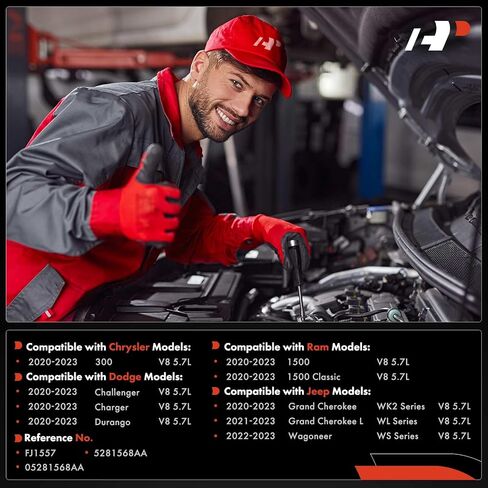 مجموعة A-premium من 8 حقن وقود متوافقة مع RAM 1500/1500 Classic 2020-2023 & Jeep Grand Cherokee 2020-2023 ، Grand Cherokee L ، Wagoneer & Dodge Charger ، Durango ، Challenger & Chrysler 300 in Saudi Arabia