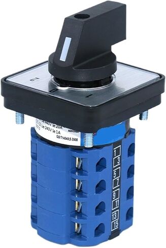 1pcs SZW26/LW26-20 Ui 660V 20A 16 Terminals 1-0-2 4 Phase 64X64 48X48Mm Panel Mount Universal Rotary Knob Cam Changeover Switch(D404.4 1 0 2 64X64mm) in Saudi Arabia