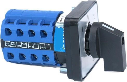 1pcs SZW26/LW26-20 Ui 660V 20A 16 Terminals 1-0-2 4 Phase 64X64 48X48Mm Panel Mount Universal Rotary Knob Cam Changeover Switch(D404.4 1 0 2 64X64mm) in Saudi Arabia