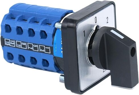 1pcs SZW26/LW26-20 Ui 660V 20A 16 Terminals 1-0-2 4 Phase 64X64 48X48Mm Panel Mount Universal Rotary Knob Cam Changeover Switch(D404.4 1 0 2 64X64mm) in Saudi Arabia