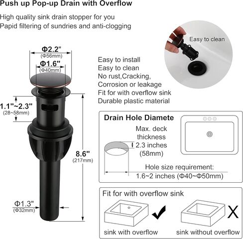 Derengge Two-Handle Oil Rubbed Bronze Bathroom Faucet with Pop up Drain,360° Swiwel Spout Bathroom Sink Faucet,045-FS NB in Kuwait