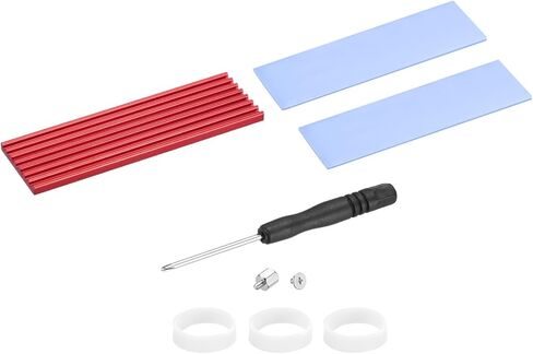 MECCANIXITY 1 Pack M.2 2280 Nvme SSD Heatsink Cooler Alloy Aluminum Heat Sink with Mounting Screws Screwdriver Kit,1mm,1.5mm Thermal Pad, for PC Laptop, Silver Tone in Saudi Arabia