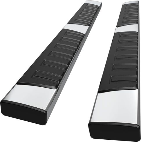 6.5 Inches Running Boards & Steps Compatible with 2019-2025 Chevy Silverado/GMC Sierra 1500, 2020-2025 Silverado/Sierra 2500HD 3500HD Crew Cab (Excl. 2019 1500 LD), Silver Nerf Bars Side Step in Saudi Arabia