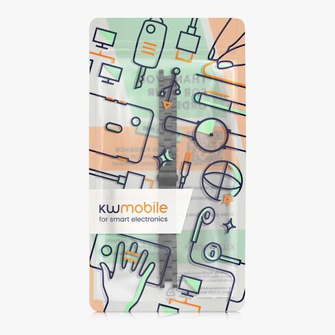 حزام بديل kwmobile متوافق مع حزام Garmin Lily الرياضي - 5.5-8.7 بوصة (14-22 سم) أشرطة من الفولاذ المقاوم للصدأ - ذهبي وردي in Saudi Arabia