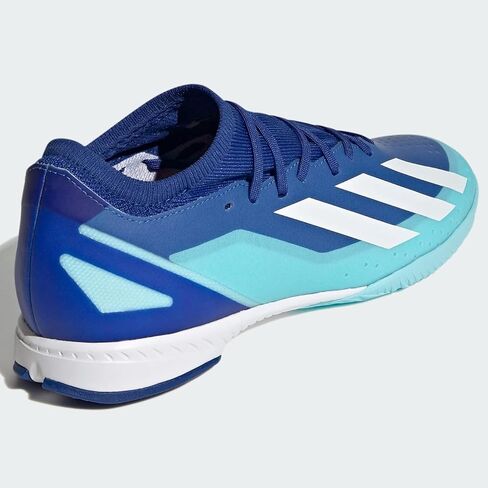 adidas X CRAZYFAST.3 Indoor/Futsal Soccer Shoes, Unisex Adult Sizing, Made with Recycled Materials, Perfected for Indoor/Futsal Competition and Training, White/Black/Lucid Lemon, 7.5 Women/6.5 Men in Saudi Arabia