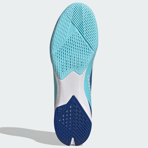 adidas X CRAZYFAST.3 Indoor/Futsal Soccer Shoes, Unisex Adult Sizing, Made with Recycled Materials, Perfected for Indoor/Futsal Competition and Training, White/Black/Lucid Lemon, 7.5 Women/6.5 Men in Saudi Arabia