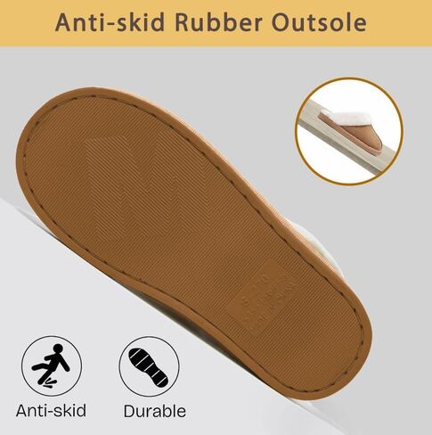 Slippers Women Men Fuzzy House Shoe with Memory Foam Fluffy Comfy Warm Winter Non-Slip Indoor Outdoor in Saudi Arabia