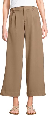 Lands' End Women's Soft Polish High Rise Wide Leg Crop Pants in Saudi Arabia