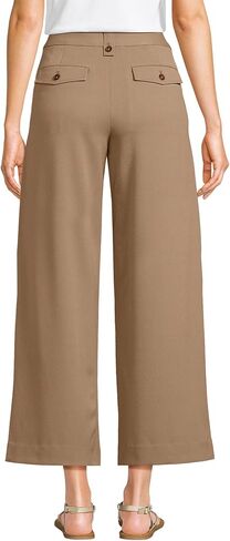 Lands' End Women's Soft Polish High Rise Wide Leg Crop Pants in Saudi Arabia