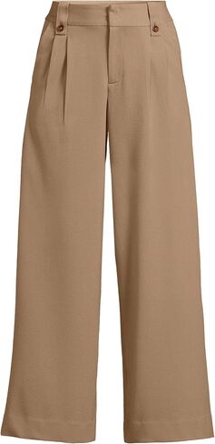 Lands' End Women's Soft Polish High Rise Wide Leg Crop Pants in Saudi Arabia
