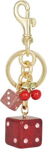 Dice Bag Charm Keychain for Women Cute Purse Charms with Gold Clip for Handbags or Keys in Kuwait