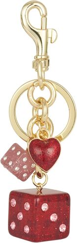 Dice Bag Charm Keychain for Women Cute Purse Charms with Gold Clip for Handbags or Keys in Kuwait