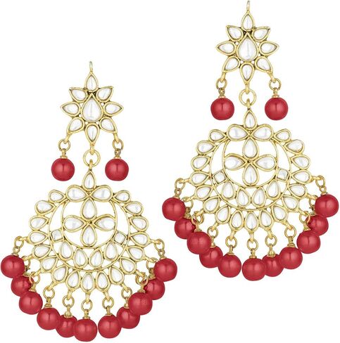 Aheli Wedding Wear Kundan Beaded Choker Necklace Set with Maang Tikka Indian Jewelry Gift for Women in Saudi Arabia