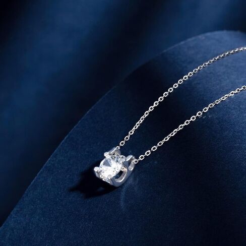 مجموعة مجوهرات لذيذ للنساء - 925 sterling Silver Heart Zirconia Zirconia Necklace & Stud أقراط Hypoallergenic Wear Day Home for Her in Kuwait