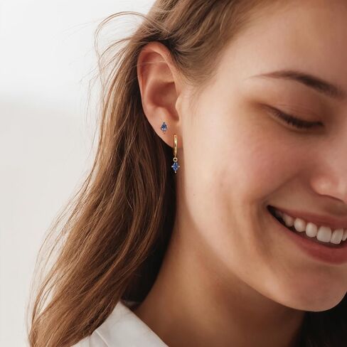 Gold Dainty Earrings Set For Women,14k Earring Stacks Gold Small Stackable Earrings,Cartilage Dangle Jewelry Hoop Earring Sets For Multiple Piercing,Birthday Ideas For Mom Friend Wife in Kuwait