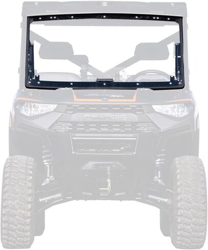 SuperATV 1/4 "الزجاج الأمامي Polycarbonate Flip لعام 2018+ Polaris Ranger XP 1000 / 2019+ Polaris Ranger XP 1000 Crew | 2 في 1 مواقف مغلقة بالكامل أو مقلوبة | مقاومة للخدش | مصنوعة في الولايات المتحدة الأمريكية in Kuwait