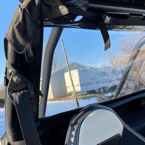 kuafu خلفي الزجاج الأمامي متوافق مع 2014-2022 Polaris RZR 900 S 1000 XP 4 Turbo Trail EPS الكامل الغطاء الخلفي in Saudi Arabia