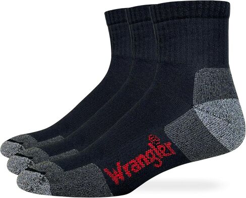 Wrangler Riggs Workwear Mens Ultra Dri Seamless Toe Quarter Socks 3 Pair Pack in Saudi Arabia