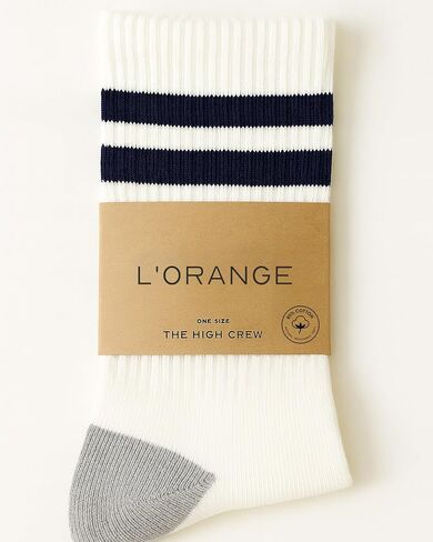The High Crew – Vintage-Inspired Athletic Crew Socks | Extra-Long Staple Cotton | Cushioned Heel & Toe | Classic Court Style | Unisex Fit (4 Pairs) in Saudi Arabia