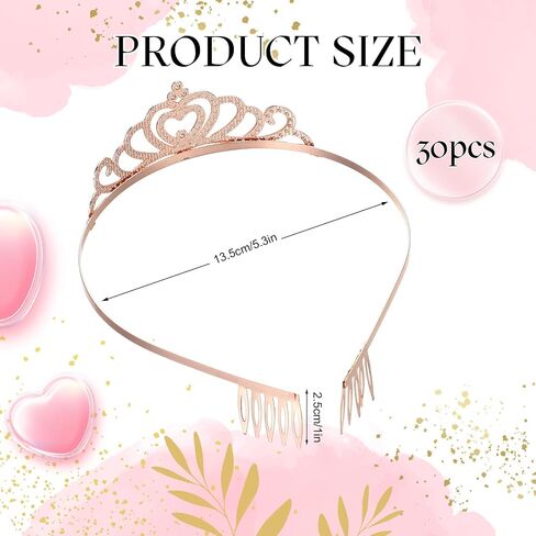 Lyrow 30 PCS Tiara Crowns for Women Princess Princess Beadband Crystal Queen Croون in Kuwait