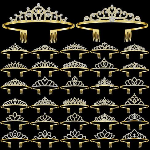 Lyrow 30 PCS Tiara Crowns for Women Princess Princess Beadband Crystal Queen Croون in Kuwait
