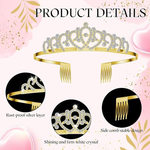 Lyrow 30 PCS Tiara Crowns for Women Princess Princess Beadband Crystal Queen Croون in Kuwait