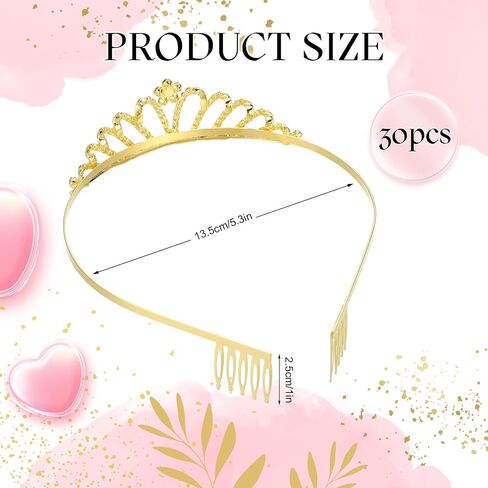 Lyrow 30 PCS Tiara Crowns for Women Princess Princess Beadband Crystal Queen Croون in Kuwait