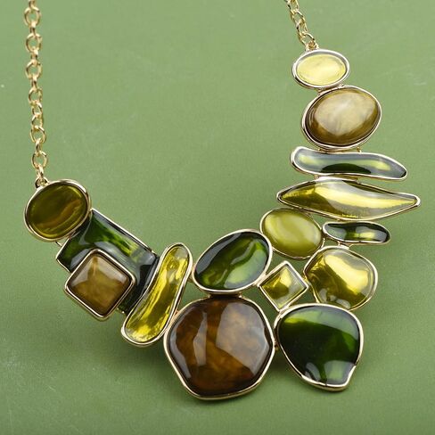 Vintage Colorful Crystal Bubble Chunky Statement Necklace Earrings Set Wedding Party Jewelry in Kuwait