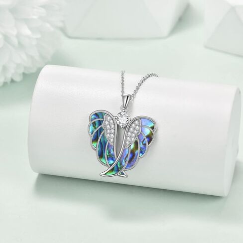 YFN Angel Wings Necklace Earrings Set Sterling Silver Guardian Angel Wings Pendant Jewelry for Women in Saudi Arabia