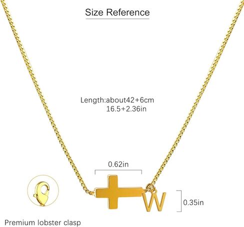 قلادة قلادة مملوءة بالذهب 14K مطلي بالذهب للنساء مع خطاب أولي - مجوهرات دينية أنيقة لهدايا عيد الأم من ابن الابنة ، سلسلة قلادة قابلة للتعديل in Kuwait