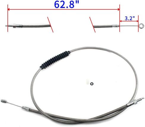Tofr 62.8 "PVC Clutch Cable 38667-07 لـ Harley Touring Street Glide Electra Glide Road Road King Flhr Flht Fltr Flhx 2007 in Saudi Arabia