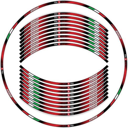 Motorcycle Reflective Wheel Stripes kit Vinyl Wheel Rim Stickers Compatible with Aprilia RS660 2020-2023 (Orange) in Kuwait