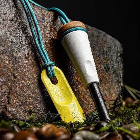 überleben Ferro Rod Fire Starter for Survival w/Fire Striker - 3/8" Thick Fire Steel, 15,000 Strikes - Waterproof Flint and Steel - Camping Fire Starter Rod w/Wood Handle, Lanyard in Kuwait