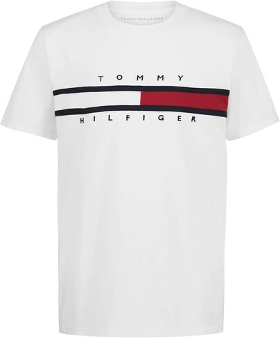 Tommy Hilfiger Boys' Short Sleeve Graphic Crew Neck T-Shirt, Soft, Comfortable, Relaxed Fit, Varsity Red, 10-12 in Saudi Arabia