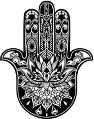 Magnet Hamsa Hand of God with Lotus Mandala Flower Flower Magnetic Magnet Sticker (4 "طويل) in Kuwait