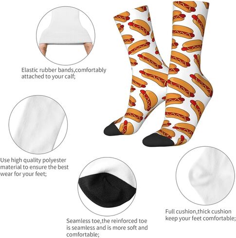 Unisex Trendy Novelty Crew Socks Casual Funny Crazy Dress Socks in Saudi Arabia