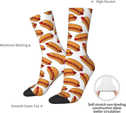 Unisex Trendy Novelty Crew Socks Casual Funny Crazy Dress Socks in Saudi Arabia