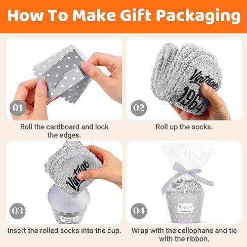 HAPPYPOP 1960 Birthday Gifts for Men - 61 62 63 64 65 66 67 68 69 Birthday Gifts Socks In Grey in Saudi Arabia
