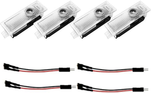 4 PCS CAR LIGHT LIGHT ، LED DOOR LIDESOR LIGHT ، بدائل ضوء باب السيارة ، مصابيح البودل لمدة 1/2/3/4/5/6/7 قابلة للاستبدال مع X1/X2/X3/X4/X5/X6/X7/M/Z/GT in Kuwait
